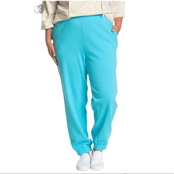 AFRM Tazo Light Blue Fleece Women's Sweatpants - Picture 1 of 11